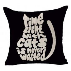 Time Spent With Cats Is Never Wasted Cushion #2